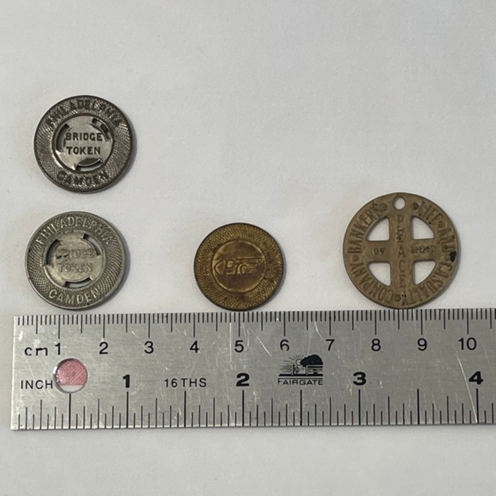 Vintage Philadelphia PTC Bridge Tokens Bankers Life Casualty Peace of Mind Lot 4